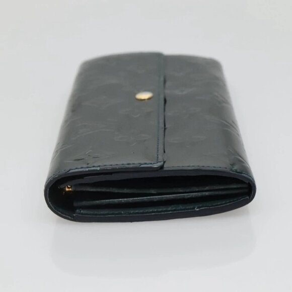 LOUIS VUITTON Vernis Portefeiulle Sarah Long Wallet Bluenuit M93667 Auth 141587 - Picture 6 of 16